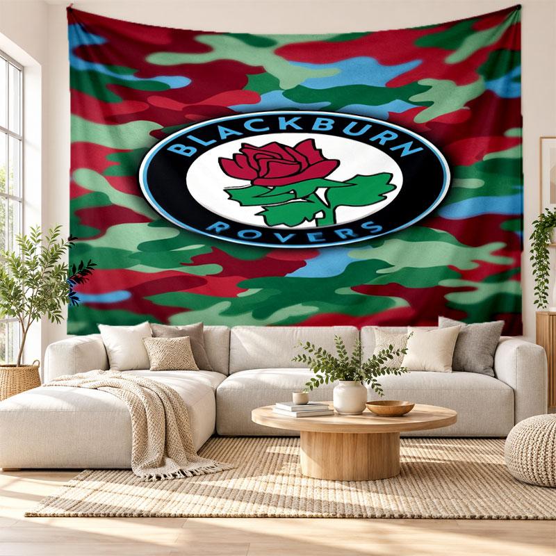 Blackburn Rovers Football Wall Tapestry, Soft Fabric Wall Hanging, Decorative Backdrop For Bedroom Home Wall Art