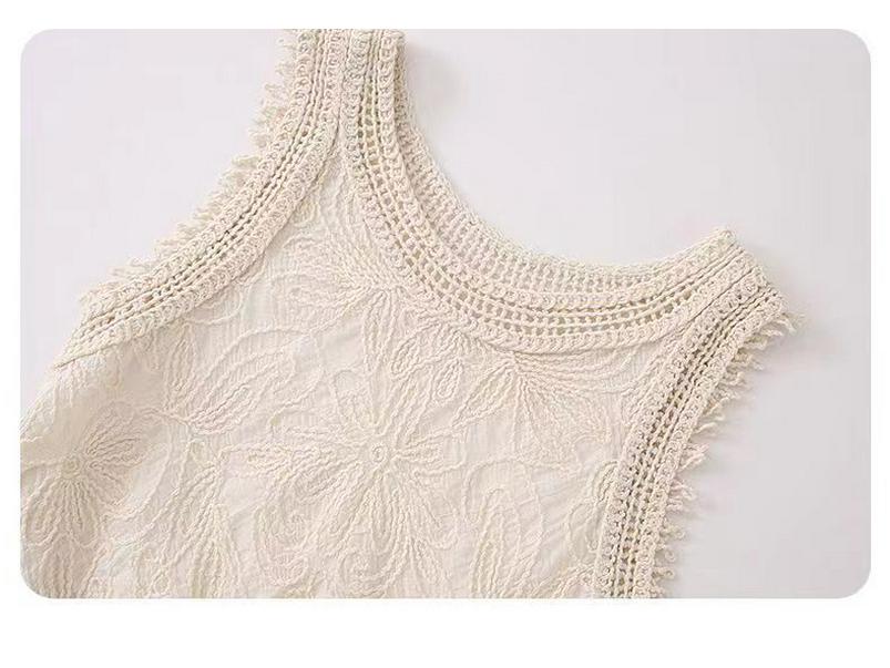 Niche Tassel Crochet Knit Sleeveless Camisole for Women - Summer 2026 Collection