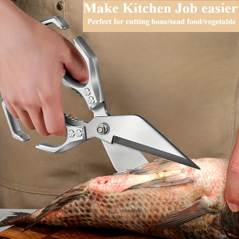 1pc Triangular Blade Kitchen Scissors, New Design for 2025, Powerful for Cutting Chicken And Bones, Sharp Scissors Suitable