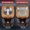 Multi-function Flashlight USB Solar Charging Dual-Purpose Lighting COB Work Light for Hurricane Emergency Hiking Camping