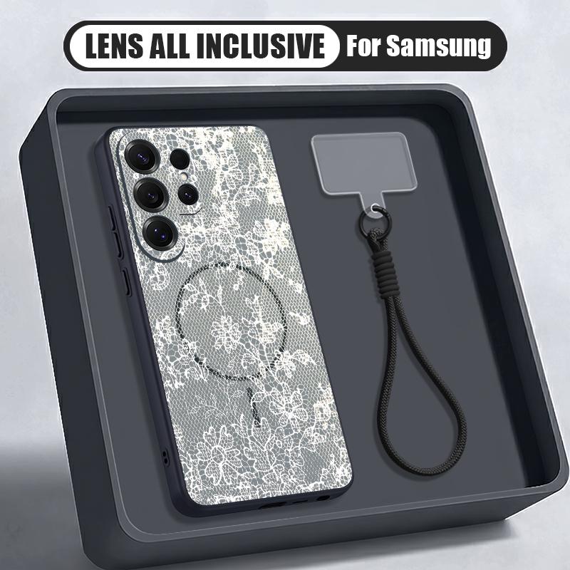 Vintage Mandala Floral Case For Samsung S26 Ultra S25 FE S24 S24 Plus A57 A37 A17 A56 A36 A16 A55 A35 A15 A54 5G Hybrid Magnetic Matte Cover