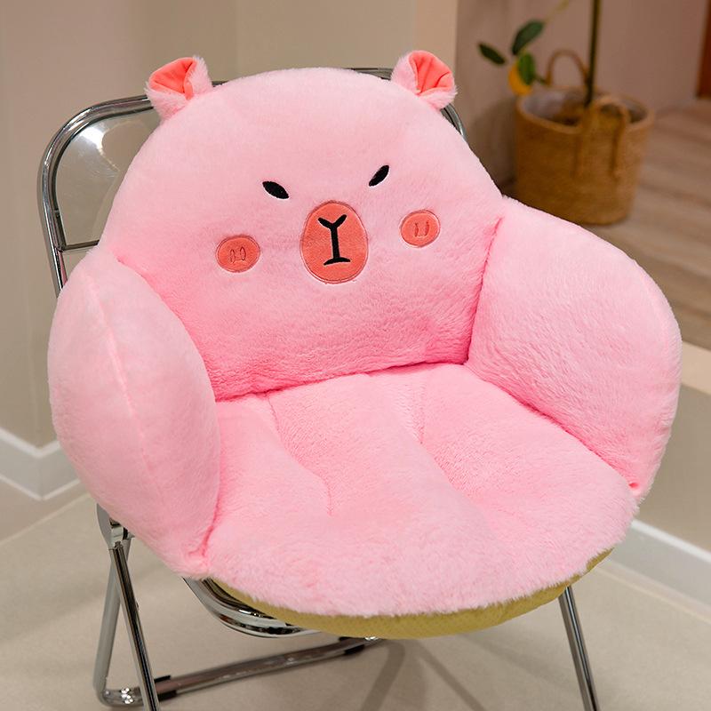 Winter Office Kapibala Waist Protection Chair Backrest Integrated Seat Cushion Capybara Butt Cushion Seat Cushion Seat Cushion