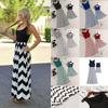 Elegant Mother And Daughter Fashion Casual Boho Stripe Maxi Matching Dress Set