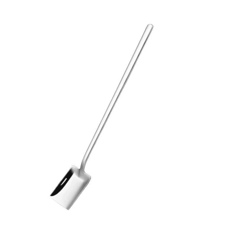 1 Pcs Retro Creative Spade Spoon 304 Stainless Steel Long Handle Coffee Stirring Spoon Net Red Dessert Watermelon Spoon