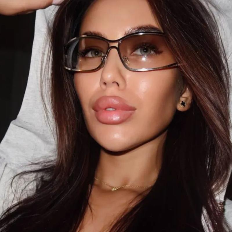 3pcs Fashion Women Punk Metal Frame Sunglasses Y2K Hollowed Out Future Sense Sun Glasses Travel Outdoor Unisex Eyewear UV400