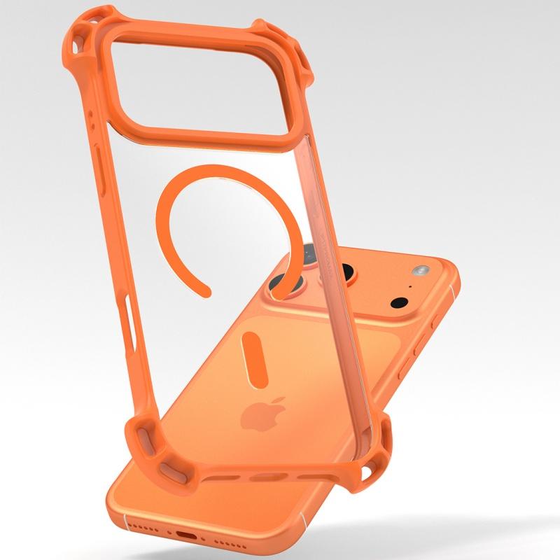 Luxury Drone Corners Shockproof for Magsafe Armor Case for iPhone 17 16 15 14 13 12 11 Pro Max Magnetic Clear Hard Phone Cover