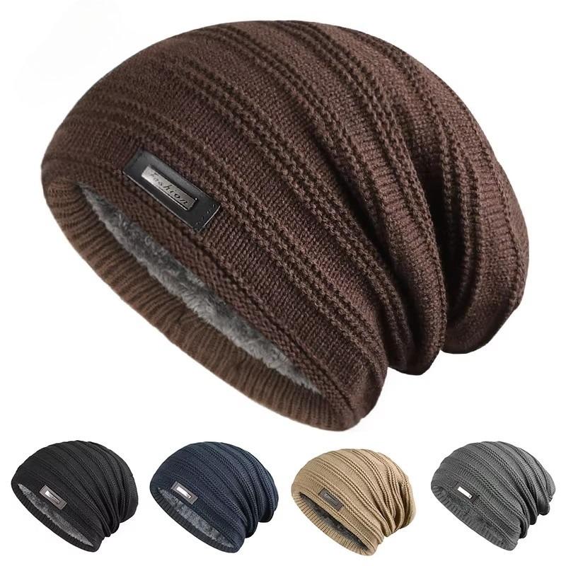 Men Warm Beanies Fashion Knitted Hat Slouchy Hip Hop Cap Comfortable Winter Autumn Headwrap Beanie Hat Women