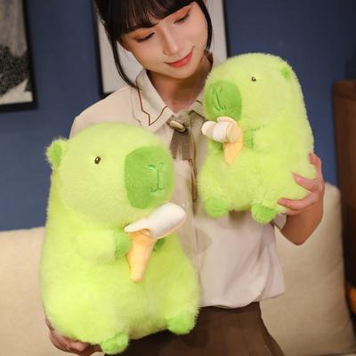 New Non-banana Green Capybara Creative Holding Banana Kapibara Ugly Cute Doll Children's Doll
