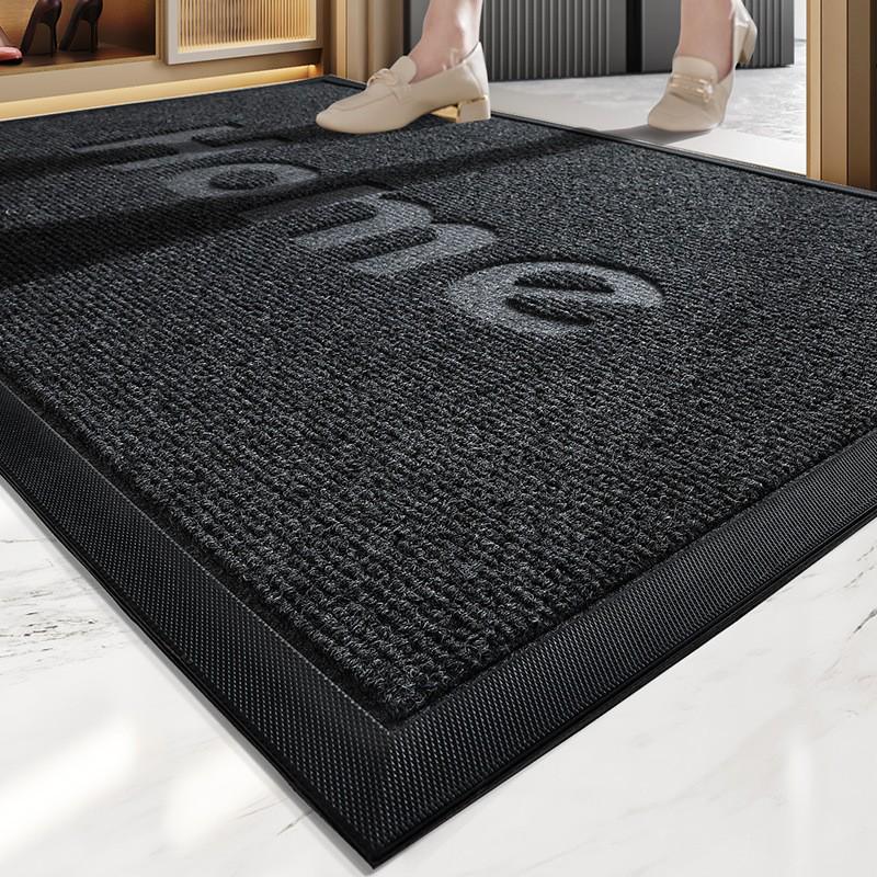 Anti-Slip Outdoor Rubber Door Mat - Dirt-Resistant High-End Entrance Carpet for Home.