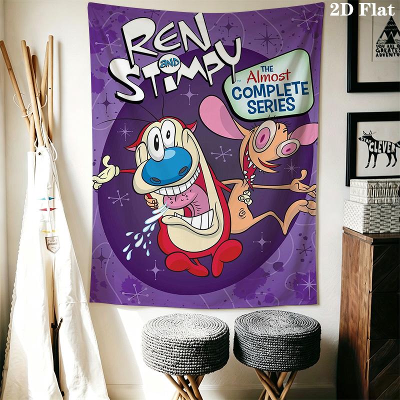 The Ren & Stimpy Show Pattern Home Decor Tapestry, Wall Hanging, Decorative RV Wall Cloth.XGT0914430