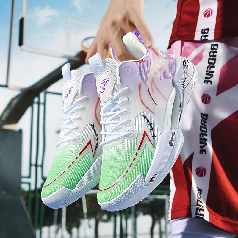 2025 Large Size 45 Mesh Mesh Shoes Men's Luminous Basketball Shoes Men's Actual Combat Men's and Women's Couples' Casual Sports Shoes