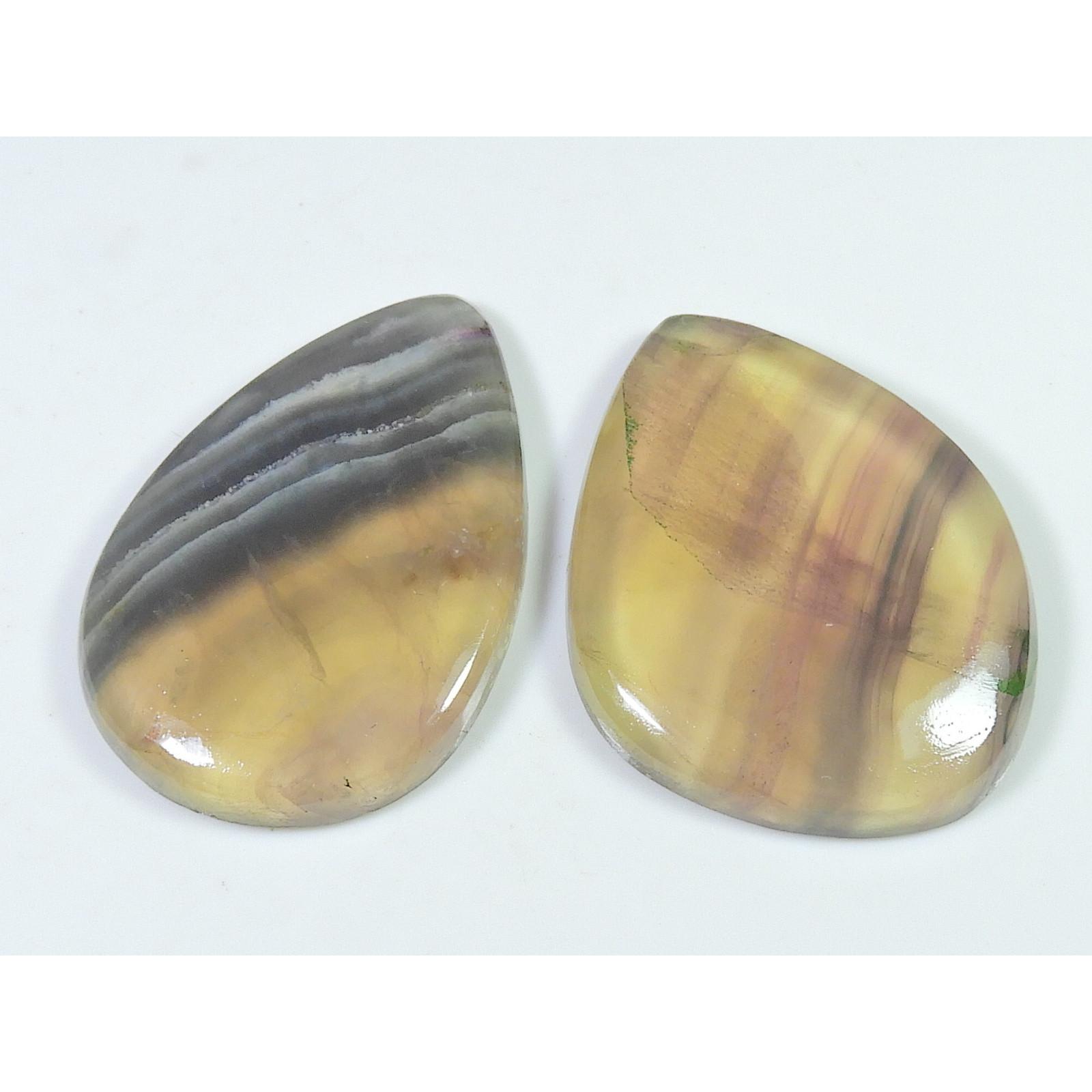 

Rainbow Fluorite Fancy Shape Healing Crystal Cabochon Loose Gemstone 39-40MM SK-1434
