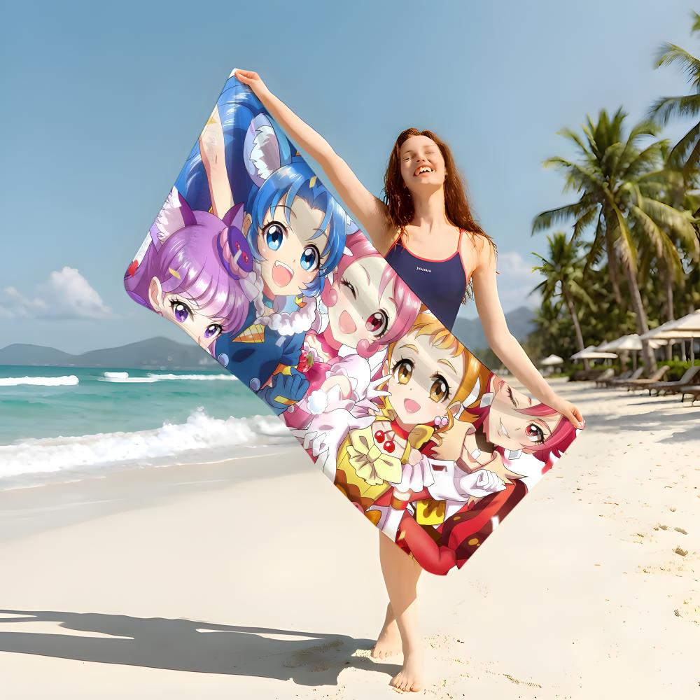 Anime P-Pretty C-Cure Towel Beach Blanket Towel  For Travel Gym Shower Luxury Lightweight Camping Pool Hot
