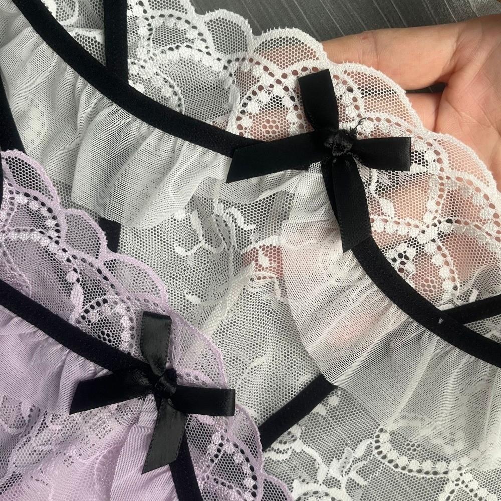 Lace Lace Flower Transparent Briefs Patchwork Underpants Breathable Female Lingerie Girl