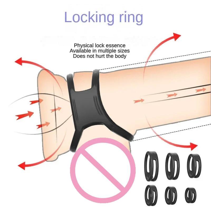 Reusable Silicone Penis Ring  Men–Stretchy Cock Ring To Delay Ejaculation,Enhance Erection&Last Longer Enlargement Adult Sex Toy