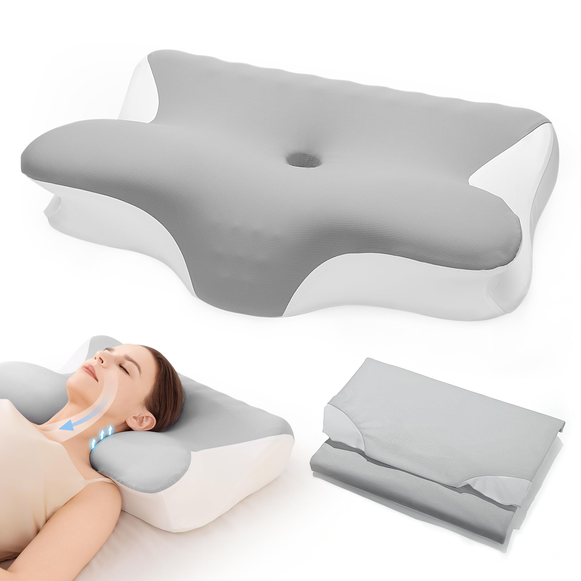 

подушки Pursay для шеи прямые с памятью высоты регулируемые 3D для шеи отлично снимают скованность плеч и шеи сон на боку на животе на спине хороший спокойный