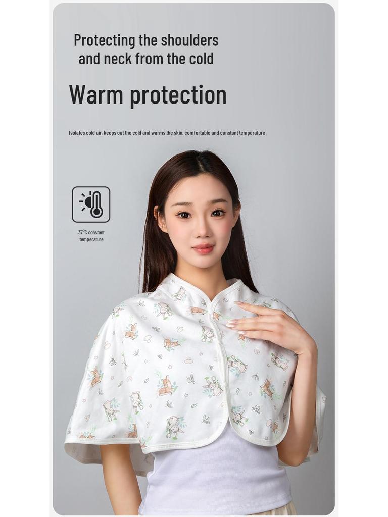 Extra großer weicher Plüsch-Postpartum-Schal: Hautfreundlicher Schulterwärmer für Zuhause & Büro