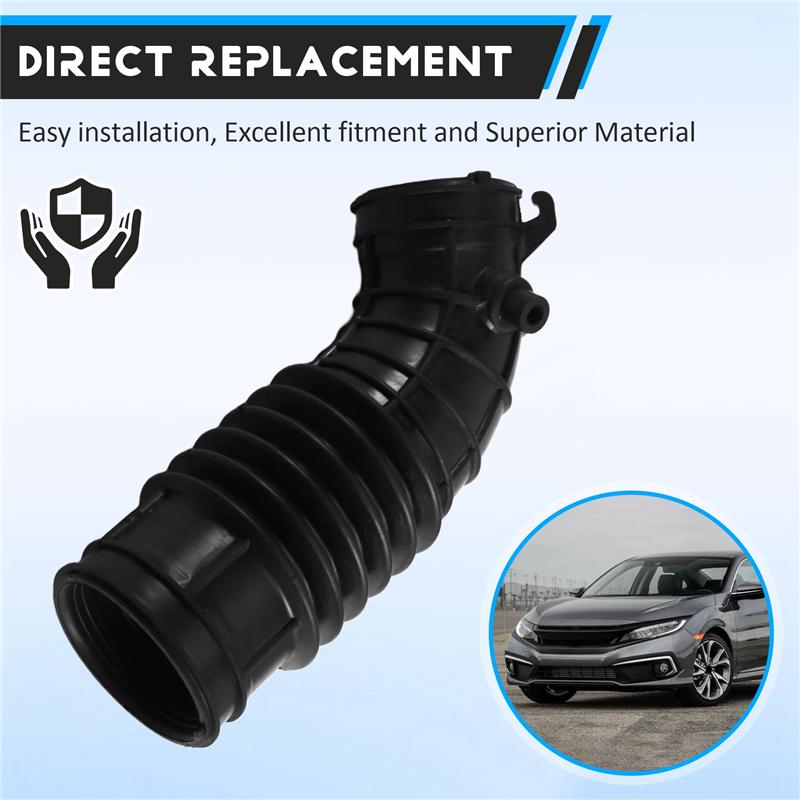 L10A For Honda Civic 2.0L L4 2016- Car Air Intake Hose 17228-5BA-A01 With 2 Snap Rings Rubber Hose 172285BAA01
