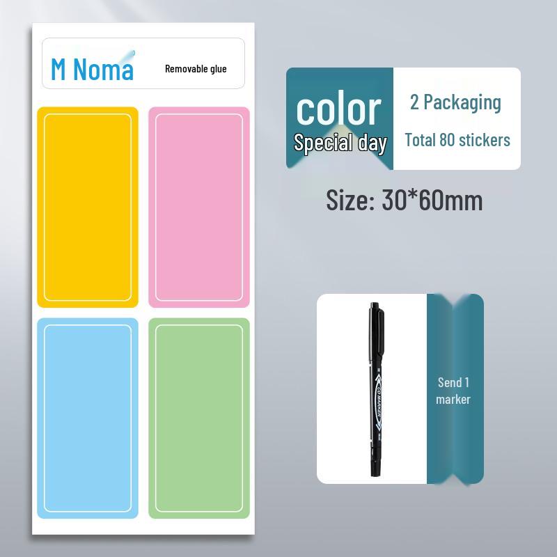 Waterproof Transparent Adhesive Name Stickers - Colorful and Self-Adhesive Labels