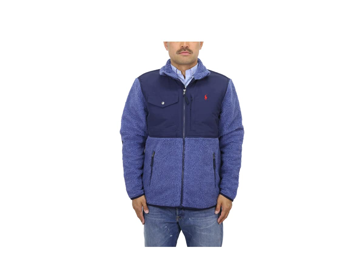 

POLO RALPH LAUREN Ретро Флис Размер Темно-синий Мультиколор Мужская Куртка на молнии, L, (Номер продукта 0101977)