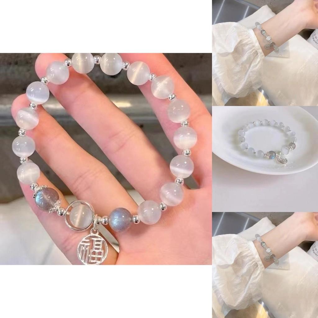Cats Fashionable Eye Crystal Bracelet For Women 2024 Summer Trendy Jewelry