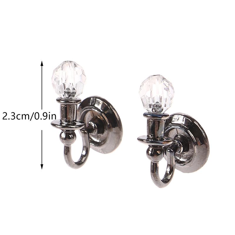 1Pair 1:12 Dollhouse Miniature Wall Light Lamp Home Furniture Model Decor Toy