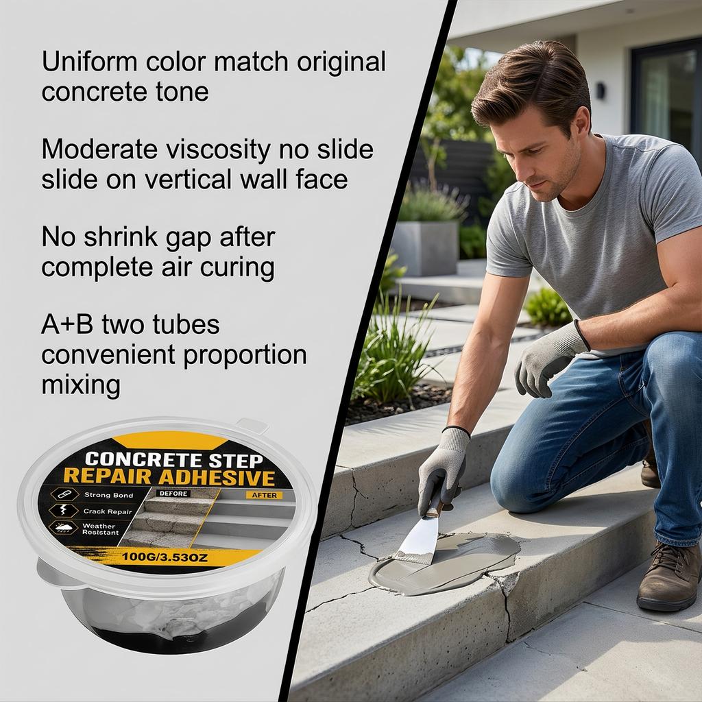 Concrete Crack Filler Repair Adhesive High Strength Strong Bonding Waterproof Cement Floor Driveway Walkway Step Patch Sealant
