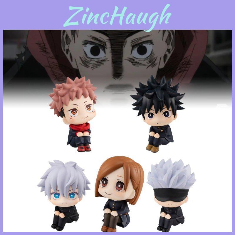 Adorable Jujutsu Kaisen Pvc Figure Set Includes Gojo Itadori Nobara And Fushiguro