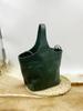 Johnature Genuine Leather Retro Bucket Bag Commuter Large Capacity Soft Cowhide Solid Color Women's Shoulder Bag