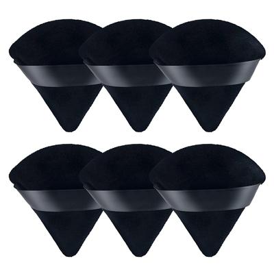 6pcs Powder Puff for Face Powder, Triangle Makeup Puff, Cotton Velour Triangle Face Puffs for Setting, Contouring, Under Eyes, Corners