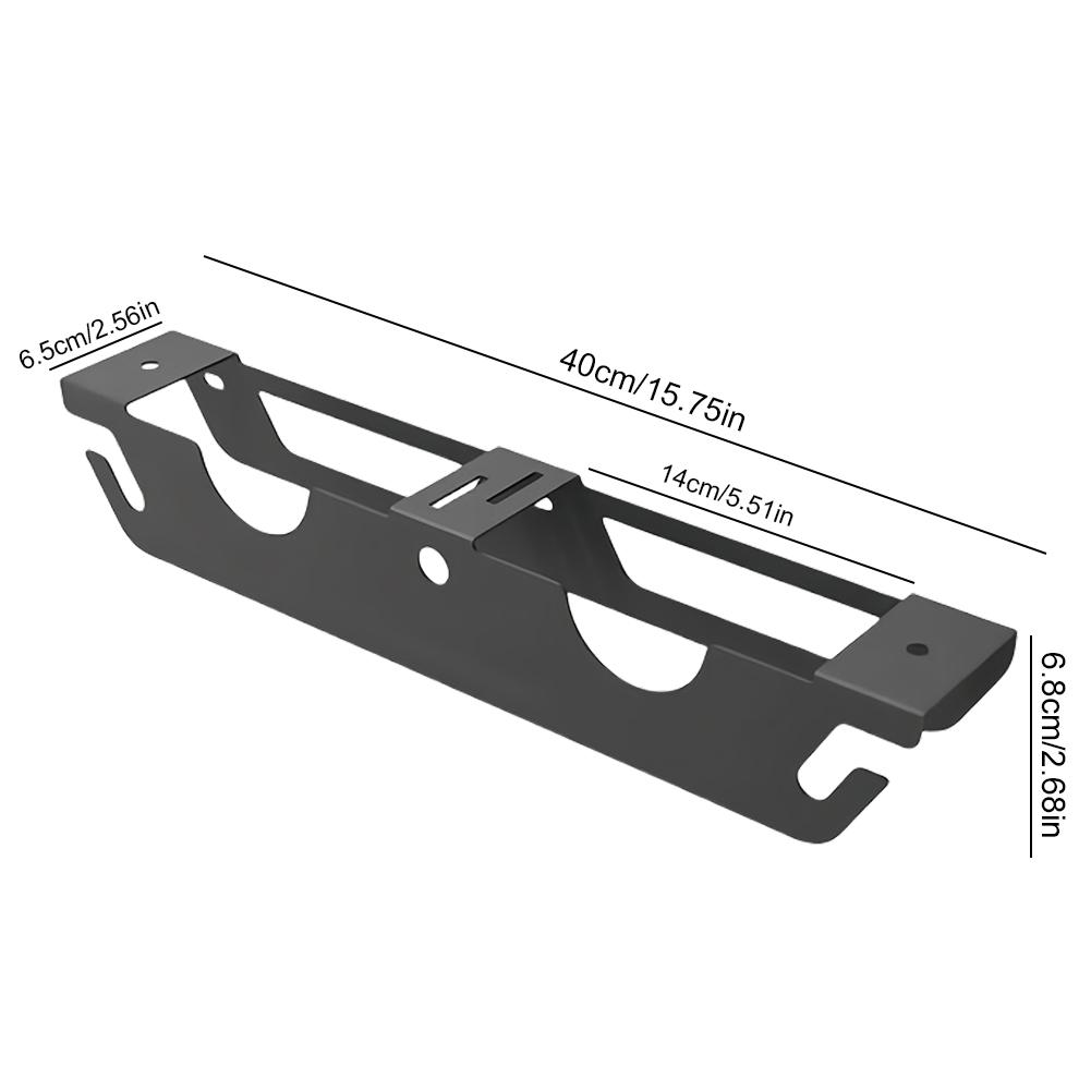 2 Bay Angle Grinder Rack with Cord Hanger Wall Mount Organizer Bracket Polisher Power Tool Rack for Cutters Polishers Workspace