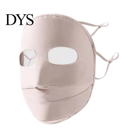 Cooling Fabric Face Guard Soft Ice Silk Guard, Full Protection Shield, Breathable Holes Washable UV Facekini with Elastic Ear Loop for Outdoor