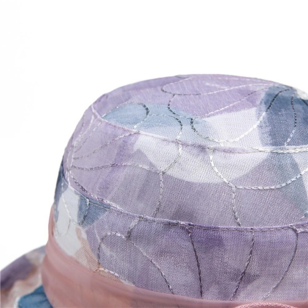 Korean Style Spring/Summer Fisherman Hat Flower Colorful Sunshade Tourist Cap Breathable Basin Top Hat Sunscreen Hat