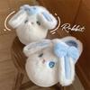Fashion Cute Winter Plush Cat Shaped Slides Slippers Women's Cozy Feet Shoes Ladies Soft Home Furry Classic Bunny Slippers Big Size 44