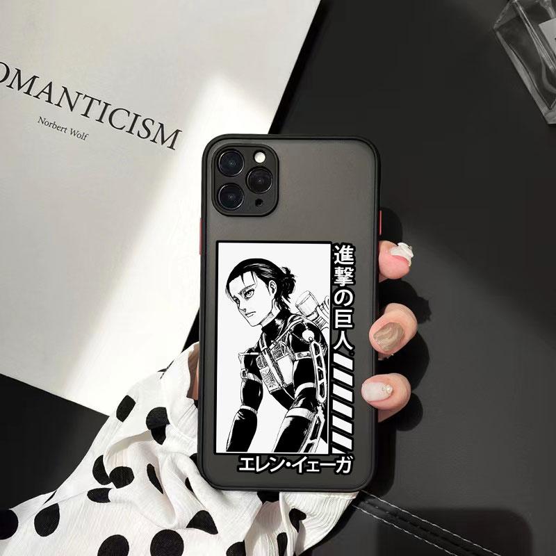 

Чохли для телефонів Аніме Атака титанів для iphone 11 12 13 Pro Max 6s 7 8 Plus X XS MAX XR Розкішна жорстка матова задня протиударна кришка 7Plus or 8Plus