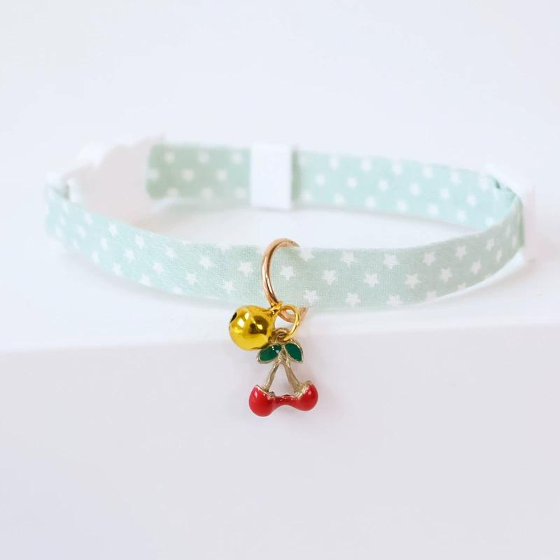 Ins fresh style Cat Collar Safety Breakaway Small Dog Tie Adjustable Necklace Strap for Puppy Kittens pet cats neck with bell