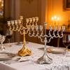9-head European Light Luxury Zinc Alloy Candle Stand Retro High-end Candlelight Dinner Romantic Desktop Decoration