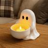 Resin Halloween Ghost Candlestick Gothic Cartoon Halloween Candlestick Holder Spooky Ghost Decorative Snack Storage Box