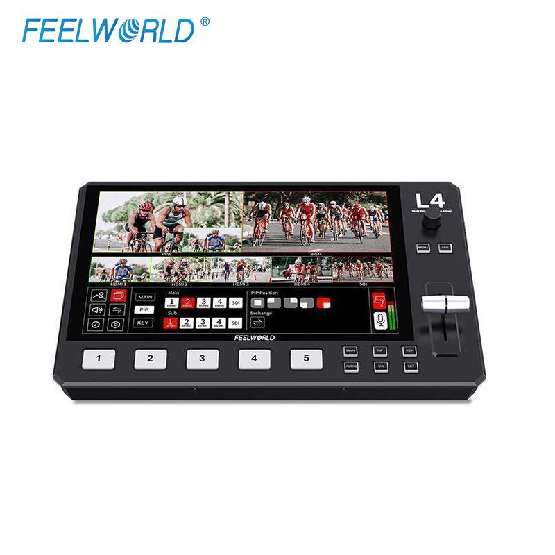 Feelworld Fuwede L4 10.1" Touchscreen HDMI/SDI Multi-Camera Live Streaming Mixer