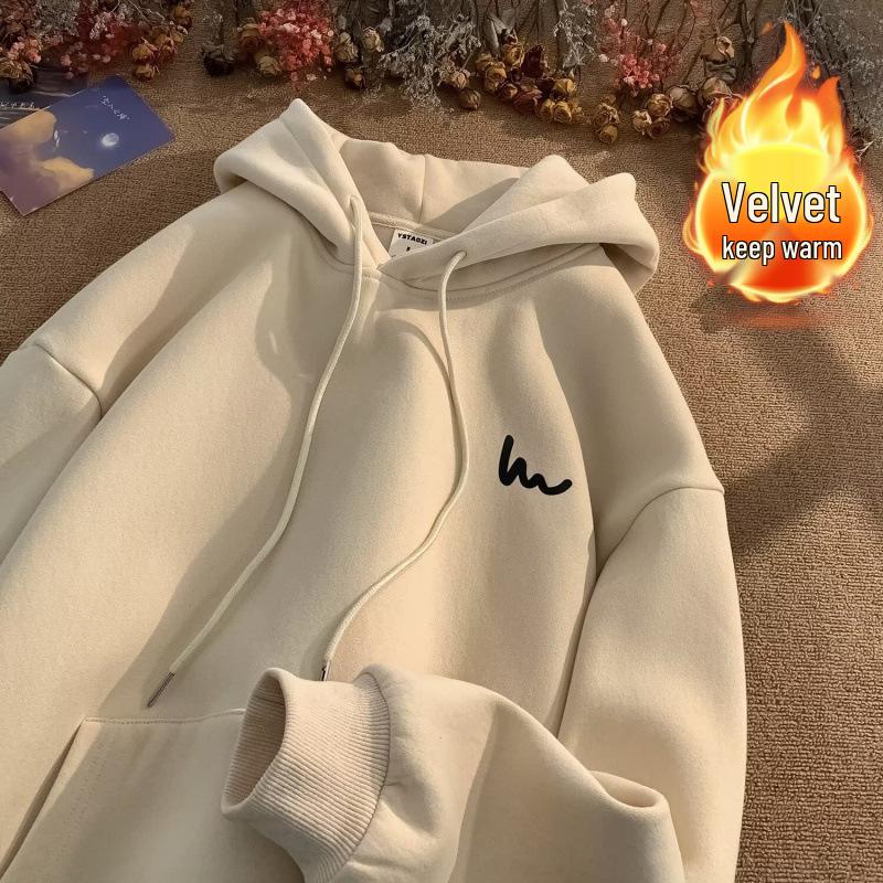 Men's Heavyweight Loose Fit Hoodie - Autumn/Winter 2024 American Style Sweatshirt Jacket, 250g