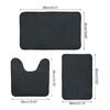 Set of 3 Bathroom Rugs Bath Mat Super Absorbent U-Shaped Shower Mat Machine Wash