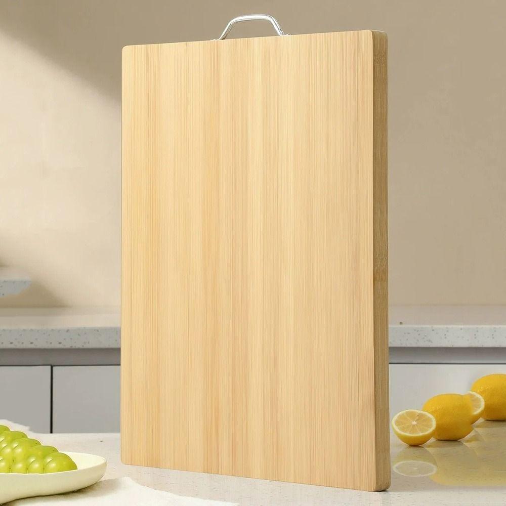 With Handle Bamboo Chopping Board Rectangle Wooden Tray Kitchen Cutting Board Home Use