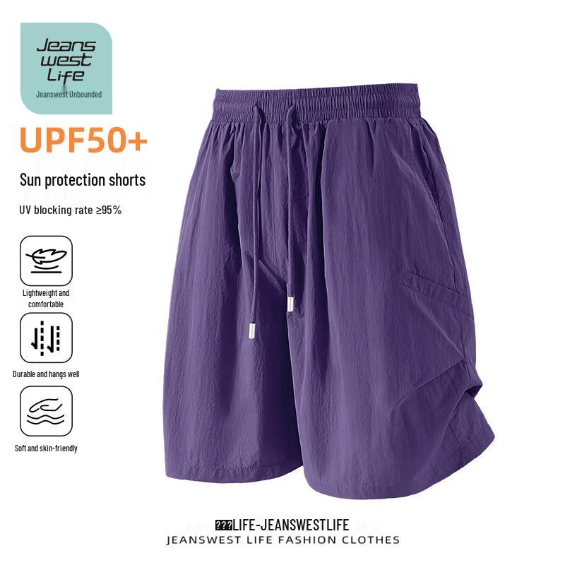 JEANSWEST LIFE Men s UV Protection Loose Outdoor Shorts L