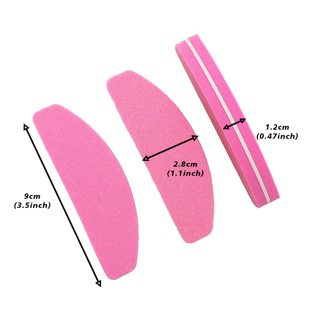 Half-Moon Multi-Color Sponge Nail File Block