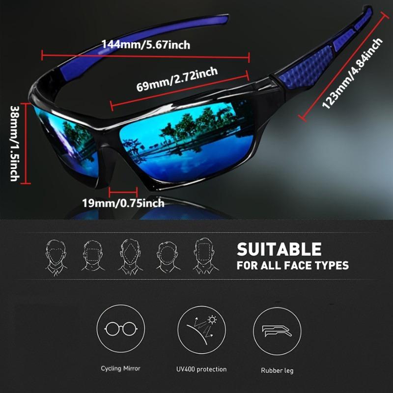 3PCS Travel Camping UV 400 Anti Glare Sunglasses Rock Climbing Fishing and Hiking Outdoor Fashionable Glasses