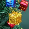 60/6Pcs Christmas Mini Ornaments Foam Gift Boxes Xmas Tree Hanging Pendants New Year Gifts For Xmas Party Decorations Supplies