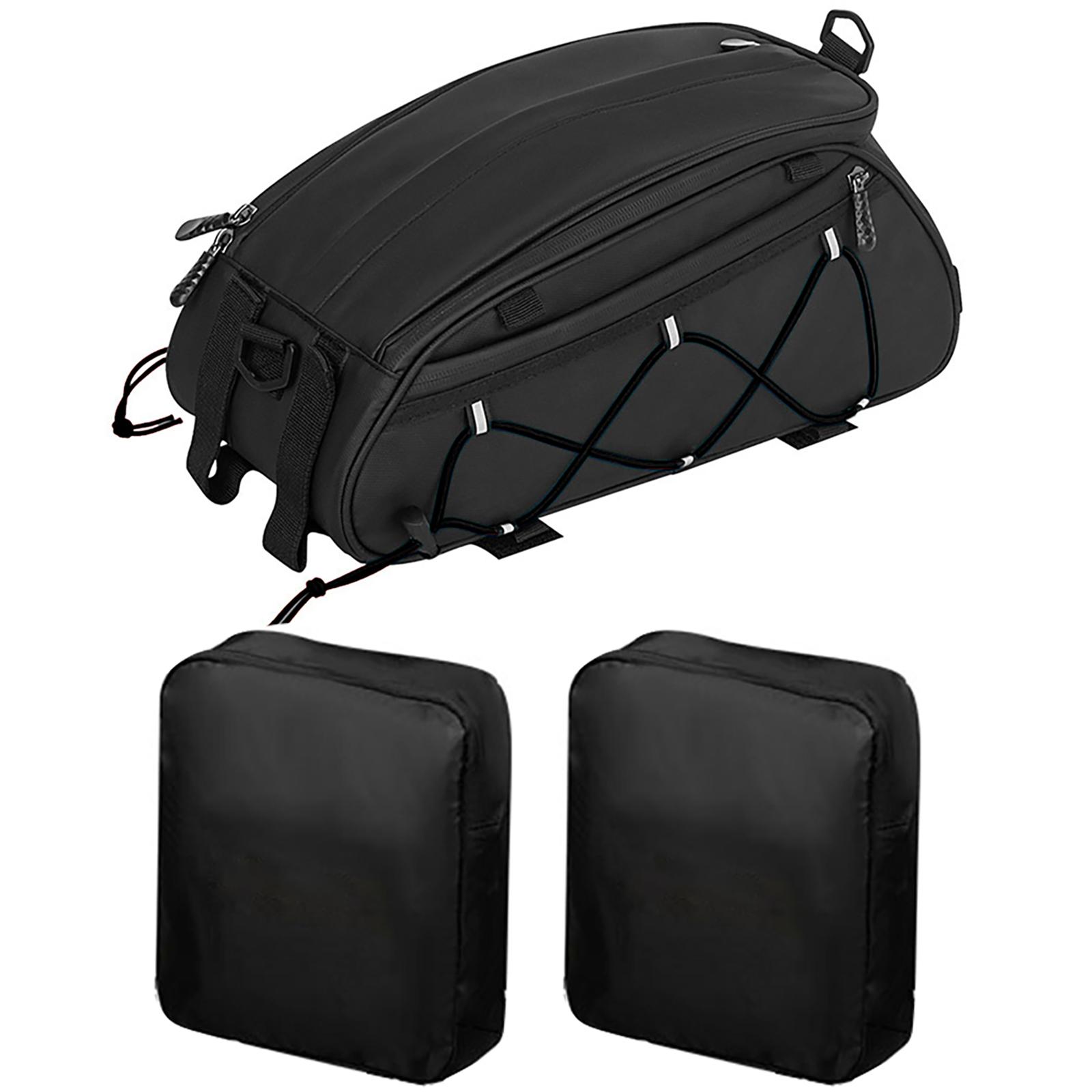

Bike Trunk Bags 1 Trunk Bag 2 Side Bags Cycling Double Side Rear Saddle Bag For Mountain Road Bicycle 20 Inches black #1