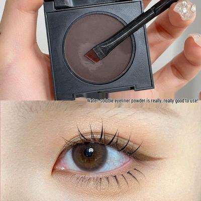 Draw Girl Group Eyeliner: Long-Lasting Red & Black Smudge-Proof Water-Soluble Powder for Pro Makeup Artists