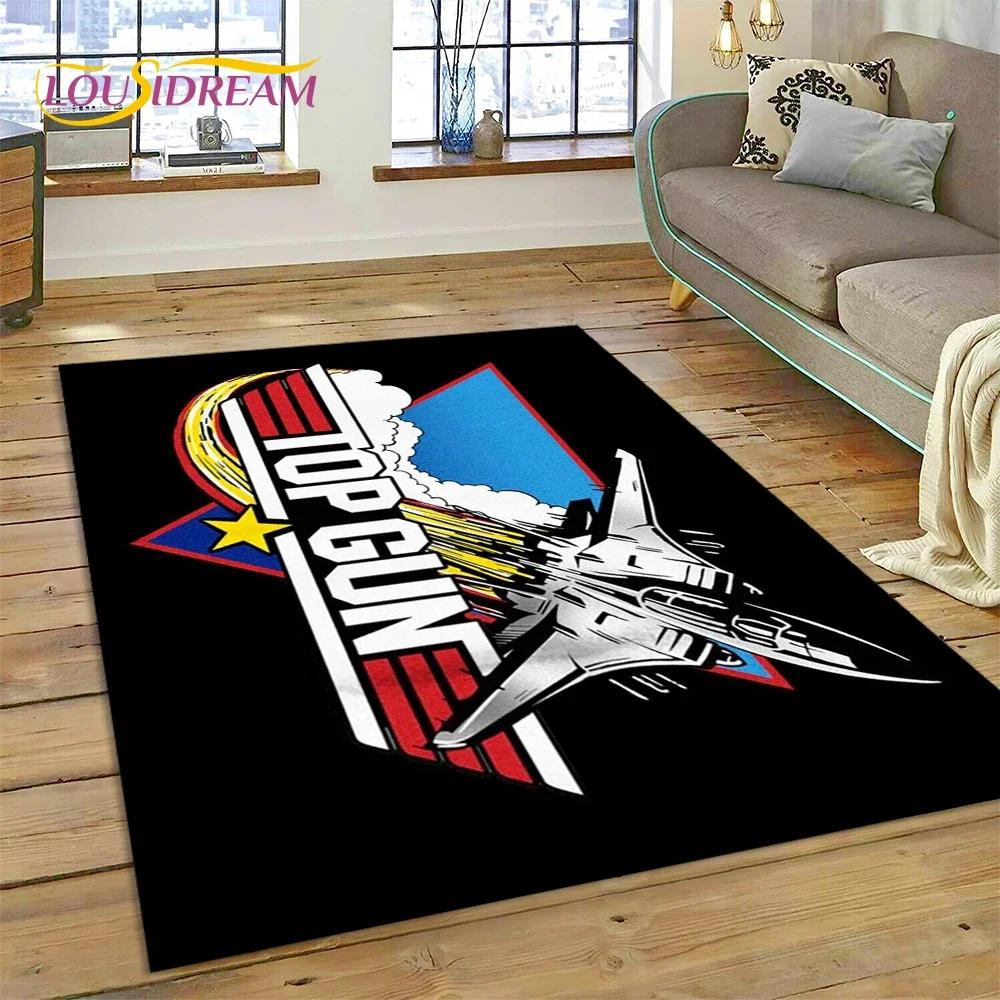 Top Gun Sign Tom Cruise Fighter Carpet Rug for Bedroom Living Room Home Sofa Decoration,Children Game Large Decor Floor Mat Gift