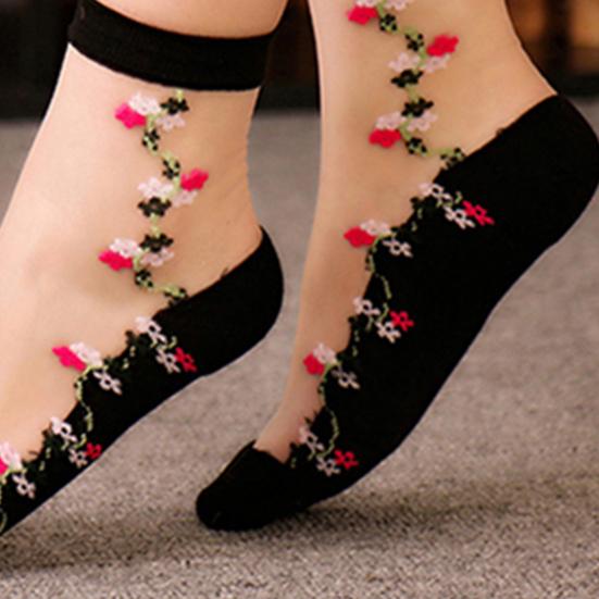 Socks Transparent Comfortable Cotton Comfortable Women Short Socks for Daily Life